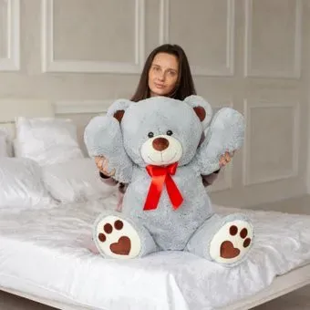 Truebear Мишка Tomas 120 cм (серо-голубой)