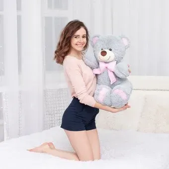Truebear Мишка Oskar 85 см (серо-голубой)