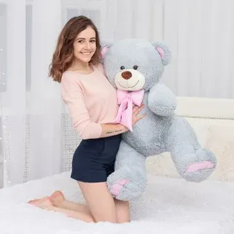 Truebear Мишка Oskar 120 см (серо-голубой)