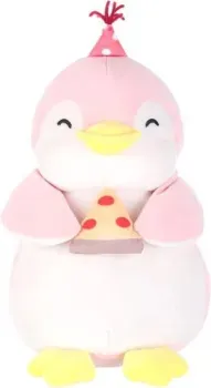 Miniso Пингвин с пиццей (33 см, розовый)