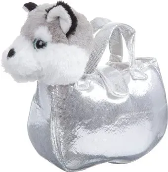 Bondibon Милота Собачка Лайка в серебристой сумке BB4600