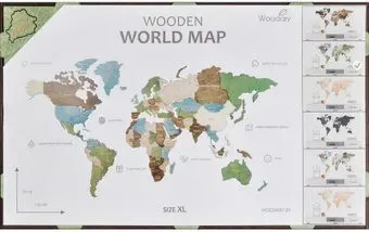 Woodary Карта мира XL 3140