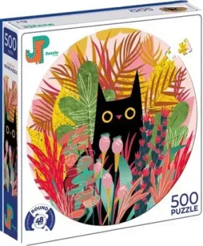 Рыжий кот Черный кот P1009 (500 элемонтов, круглый)