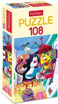 Hatber Mini. Приключения кота и цыпленка 108ПЗ4_03427 (108 эл)