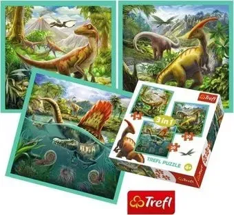 Trefl Удивительный мир динозавров 34837 (3 в 1)