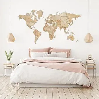 Woodary Карта мира на английском языке L 3193