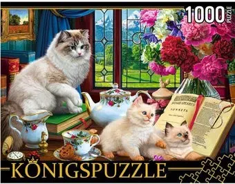 Konigspuzzle Коты и чайный сервиз ХK1000-3590