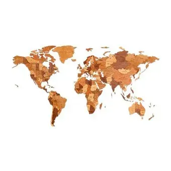 Eco-Wood-Art «Карта Мира Large» Шоко Уорлд
