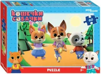 Step Puzzle Кошечки и собачки 81214 (60 эл)