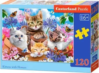 Castorland Котята в цветах B-13524 (120 эл)