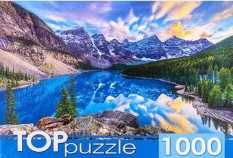 Top Puzzle Канада. Рассвет над озером Морейн