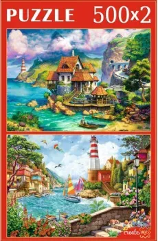 Рыжий кот Морские пейзажи 2 в 1