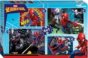Step Puzzle Человек-паук new-1 4 в 1 92318 (266 эл)