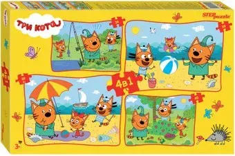 Step Puzzle Три кота 4 в 1 92314 (114 эл)