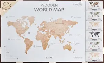 Woodary Карта мира XL 3143