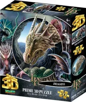 Prime 3D Стерео пазл. Коллаж Драконы