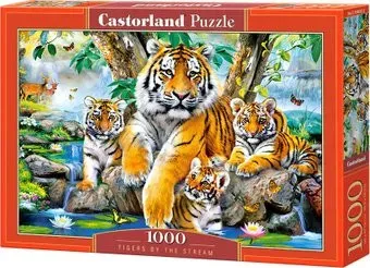 Castorland Семья тигров у ручья
