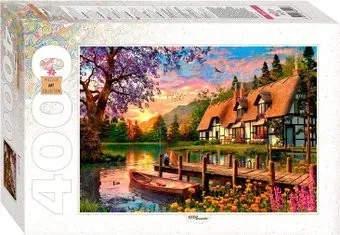 Step Puzzle Закат на озере в лесу