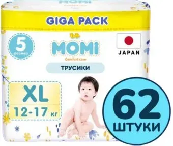 Momi Comfort Care XL 12-17кг (62шт)