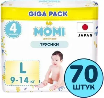 Momi Comfort Care L 9-14кг (70шт)