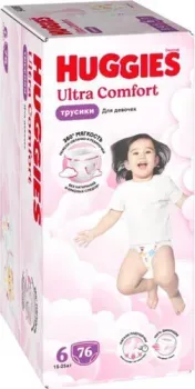 Huggies Ultra Comfort Girl Box 6 (76 шт)