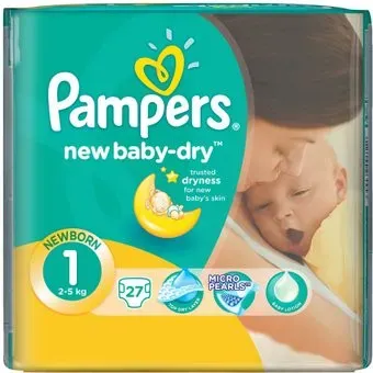 Pampers New Baby-Dry 1 Newborn (27 шт)