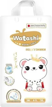 Watashi Royal Soft 3/M 4-9кг (58шт)
