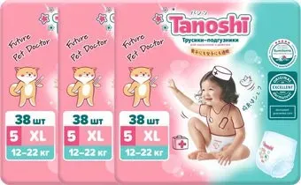 Tanoshi Baby Pants XL 12-22кг (114 шт)