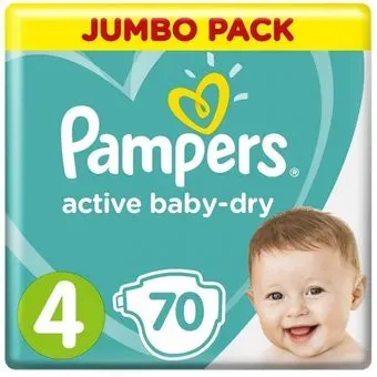 Pampers Active Baby-Dry 4 Maxi (70 шт)