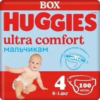 Huggies Ultra Comfort 4 Disney Box Boy (100 шт)