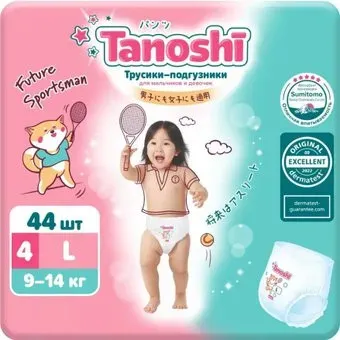 Tanoshi Baby Pants L 9-14 кг (44 шт)
