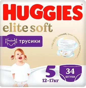 Huggies Elite Soft 5 (34 шт)