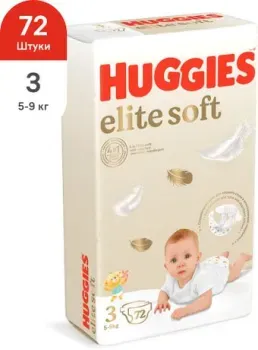 Huggies Elite Soft 3 (72 шт)