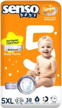 Senso Baby Simple Junior 5 XL (38 шт)