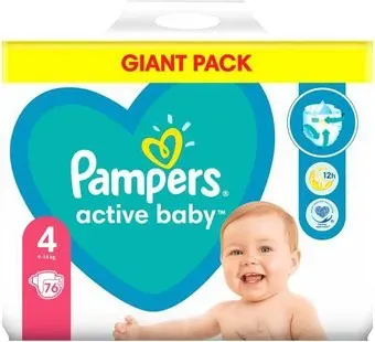 Pampers Active Baby Giant Pack S4 9-14 кг (76 шт)