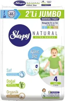 Sleepy Natural 4 Maxi 7-14 кг 2Х Jumbo (60 шт)