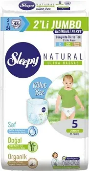 Sleepy Natural 5 Junior 11-18 кг 2Х Jumbo (48 шт)