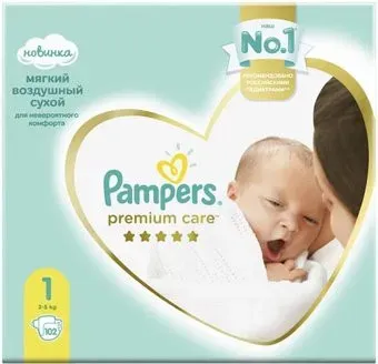 Pampers Premium Care 1 (102 шт)