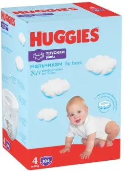 Huggies Трусики-подгузники 4 для мальчиков (104 шт.)