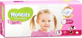 Huggies Ultra Comfort 5 для девочек (56 шт)