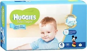 Huggies Ultra Comfort 4 для мальчиков (66 шт)