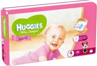 Huggies Ultra Comfort 4 для девочек (66 шт)