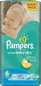 Pampers Active Baby-Dry 6 Extra Large (56 шт)
