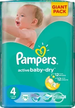 Pampers Active Baby-Dry 4 Maxi (76 шт)