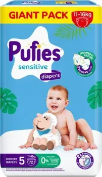 Pufies Sensitive Junior 11-16кг (72 шт)