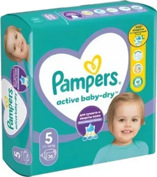 Pampers Active Baby-Dry Junior 11-16кг (36 шт)