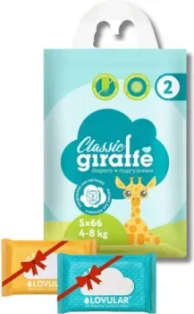 Lovular Classic S 4-8кг 66 шт + Влажные салфетки 20 шт