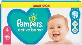 Pampers Active Baby 4 (58 шт)
