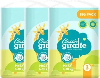Lovular Giraffe Classic M 6-10 кг (216 шт)