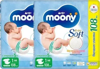 Moony NB Giga до 5 кг (216 шт)